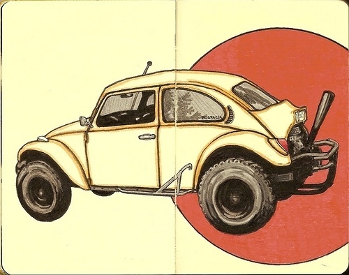 All sizes | new bug | Flickr - Photo Sharing! #ink #and #beetle #dragster #moleskine #pen #inkandclay #drawing #sketch