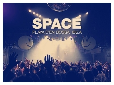Dribbble - Space, Ibiza by Martin Lucas #ibiza #typography #space #photography #club