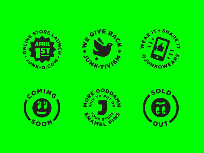 Junk o circle badges