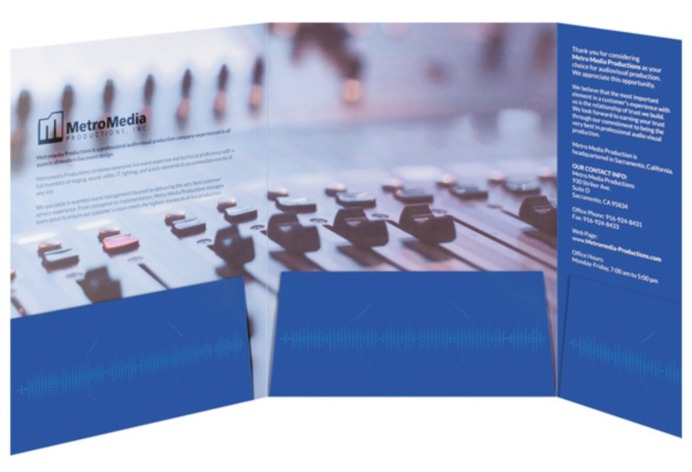 Blue Tri-Fold Folder Design