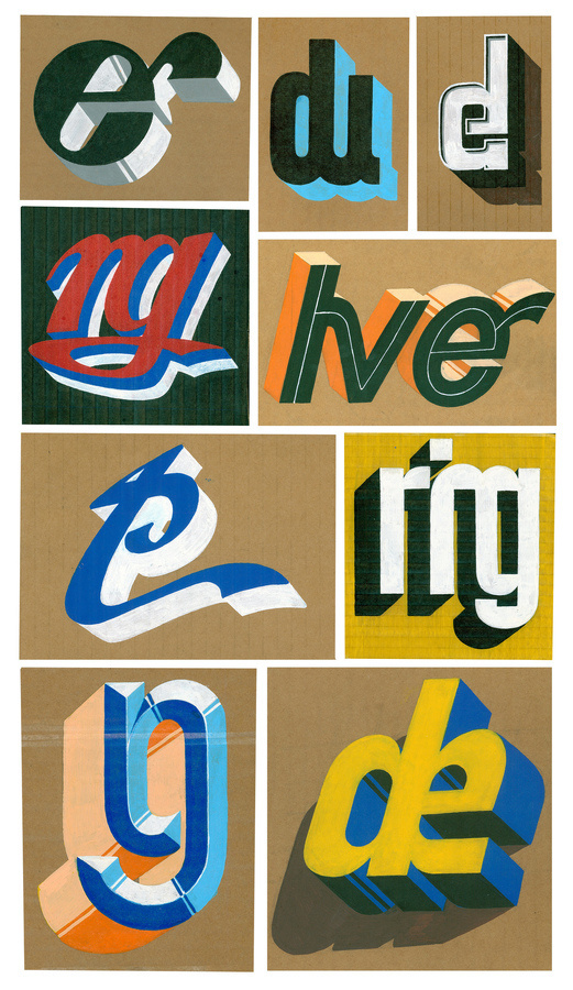 Caff #lettering #cardboard #typography