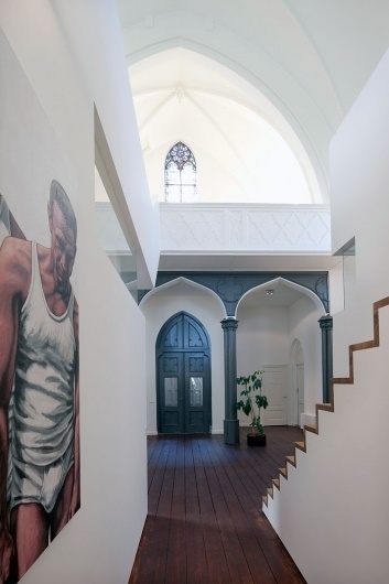 Church conversion into a residence in Utrecht by Zecc | Yatzer™ #interior #colors