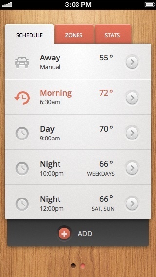 Sam Bible #design #interface #app #mobile #thermostat