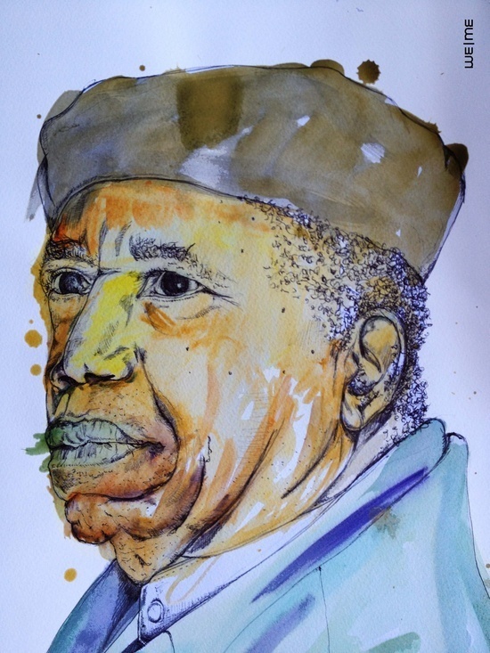 Report Comment #weme #chinua #art #pen #drawing #achebe #watercolour