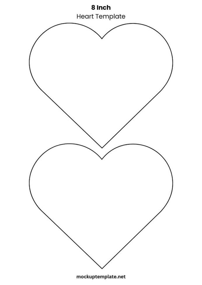 8 Inch Printable Heart Template
