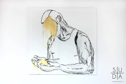 Mateusz Suda #suda #model #polish #white #mateusz #minimalistic #homo #muscl #men #gay #art #gold #poland #minimal #artist