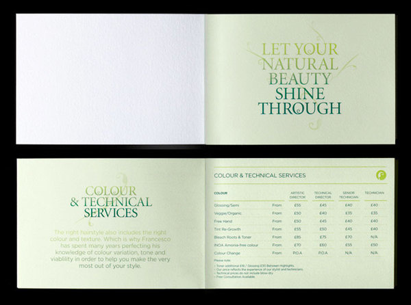 Francesco Picardi price list by Ascend Studio #typographic #design #brochure