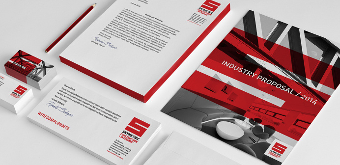 #red #construction #geometric #mono #stationery