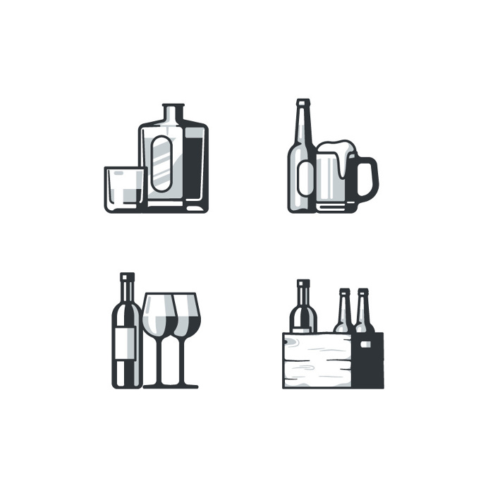 Icon Design by zamax.design #icon #icons #iconset #icondesign #iconography #picto #pictogram #graphicdesign #wine #beverage #whisky #wood #b