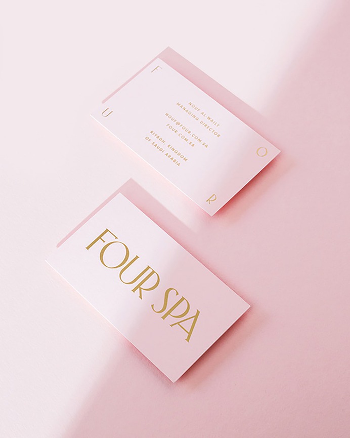 Four Spa - Mindsparkle Mag Nice People designed the branding for Four Spa – a luxury nail salon & spa located in Saudi Arabia. #logo #packaging #identity #branding #design #color #photography #graphic #design #gallery #blog #project #mindsparkle #mag #beautiful #portfolio #designer