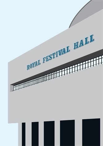 Royal Festival Hall Print #festival #print #royal #stefi #hall #orazi