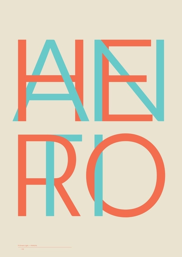 FS Emeric Light #design #overlap #typography