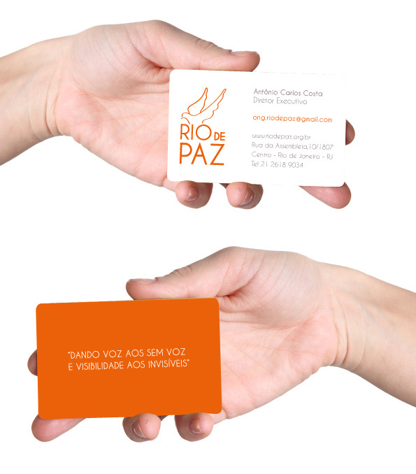Rio de Paz - business card #visual #branding #rio #design #graphic #orange #song #de #identity #type #paz