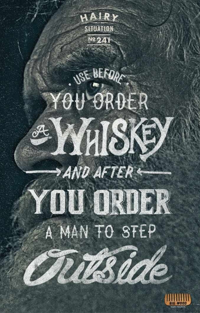 Big Wood Beard Combs: Whiskey