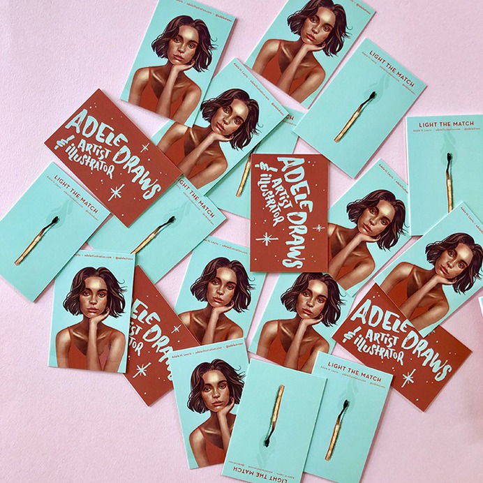 Adele Leyris—Spot UV Business Cards