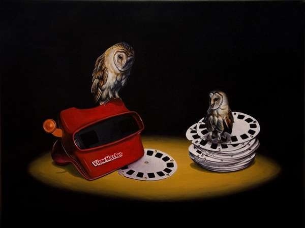Owls in animal art #surrealism #realism #painting #paintings #art #animal