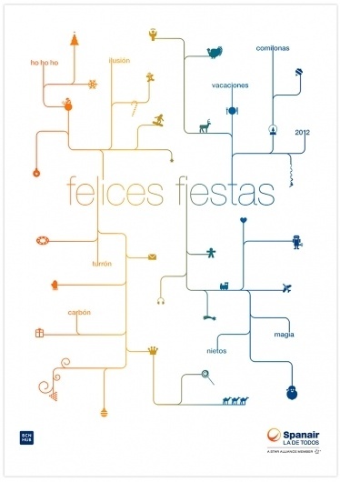 Spanair Navidad 2011 | Silvia Mallofre #print #graphic #mallofre #christmas #silvia