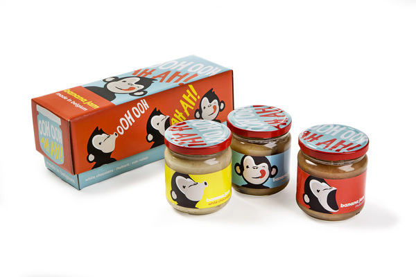 lovely package ooh ooh ah ah 2 #butter #banana #jam #packaging #jars #box #peanut