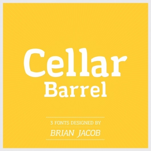 Cellar Barrel - Brian Jacob #font #vector #cellar #yellow #barrel #typography