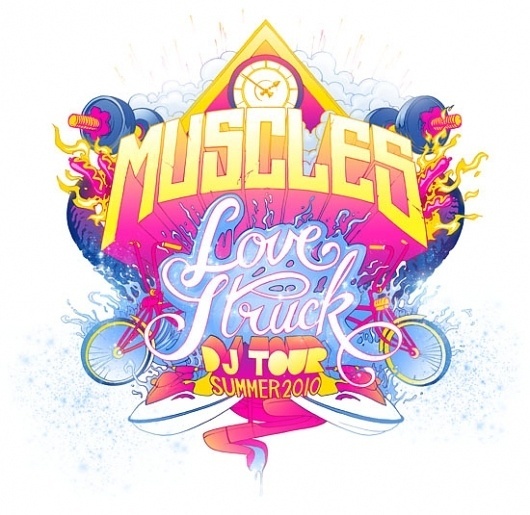 MONAUX ~ Illustration, Typography, Design » Muscles #illustration #colour #monaux #typography