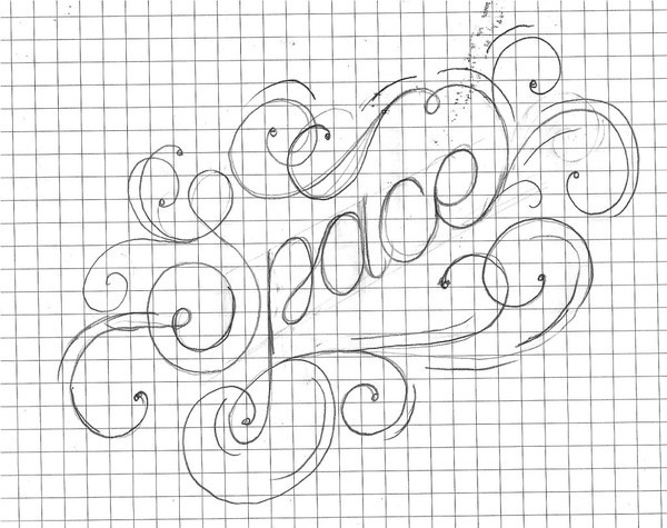 100 Days of Lettering by Micah Rivera: Space #rivera #100 #lettering #days #filigree #of #space #cursive #grid #micah #drawn #type #hand #sketch #typography