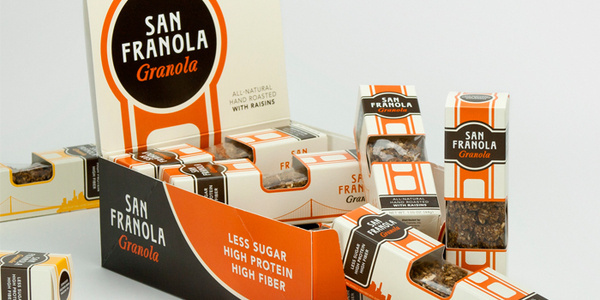San FranolaÂ Granola The Dieline #orange #black