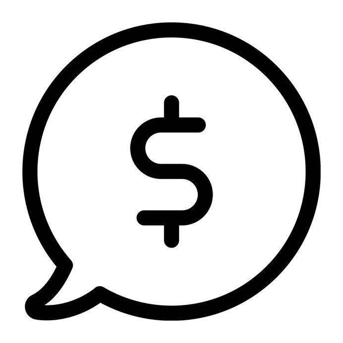 See more icon inspiration related to money, buying, speech bubble, dollar symbol and business on Flaticon.