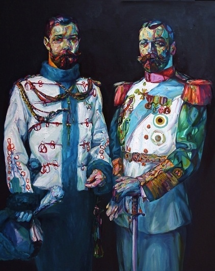 Colorful Bearded Men Paintings by Aaron Smith I Art Sponge #smith #beard #color #aaron #paint #portrait #men