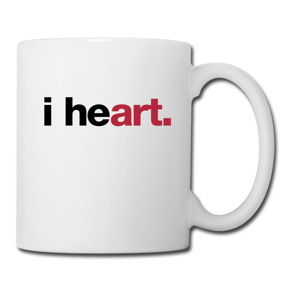 "i heart art" Coffee/Tea Mug #heart #i #artlover #design #mug #art #coffee #helvetica #typography