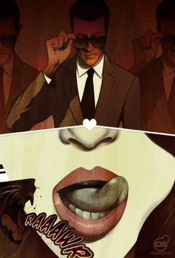Picture man-eater « Illustration | Chris B. Murray #lust #artwork #illustration #maneater #tiger #chrisbmurray