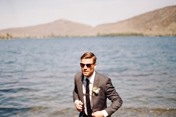 DIY Wedding Ideas | Wedding Blog | Used Wedding Dresses | Once Wed #wedding #sun #water #jacket #sunglasses #tie #landscape #brown #grey #blue #dapper #suit #mountains #green
