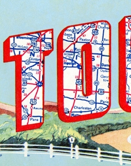 CSA / Flat File #flat #file #print #retro #map #csa #vintage #type #postcard