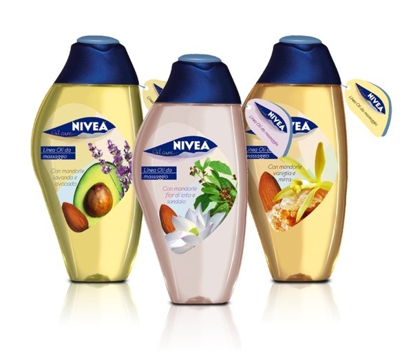 Nivea Massage Oils - Package Design #packaging #caselli #fresh #design #body #nivea #care #transparent #massage #pack #anna #personal #package #oil