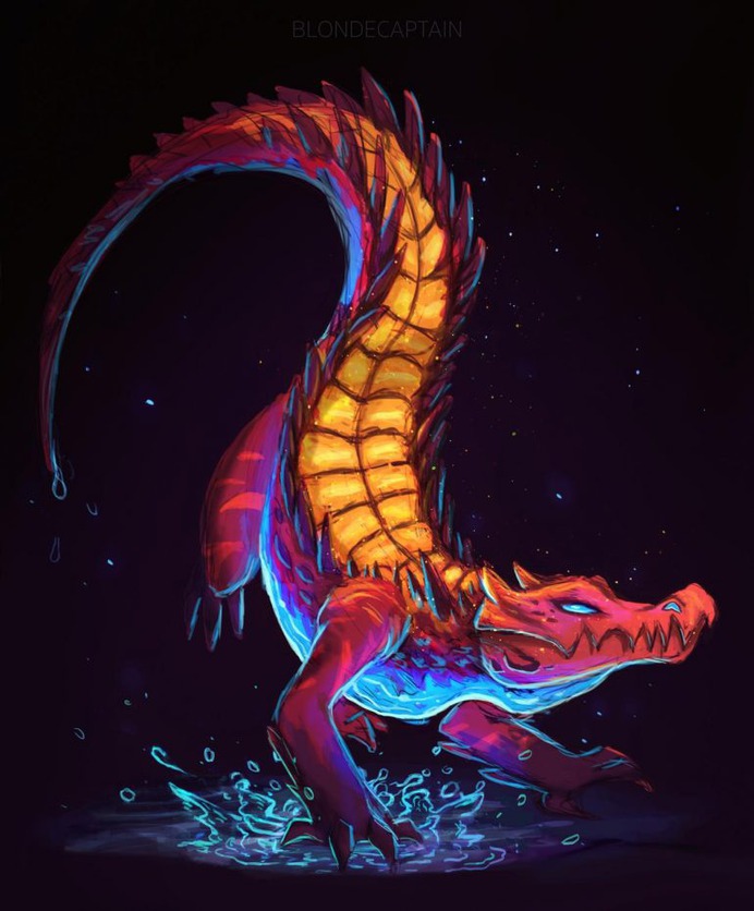 Kaprosuchus by BlondeCaptain