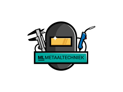 Logo "ML metaaltechniek" #vector #branding #tool #mask #logo