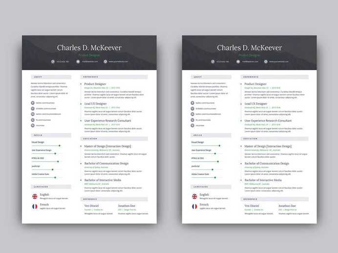 McKeever Resume - Free One Page Resume Template for Job Seeker