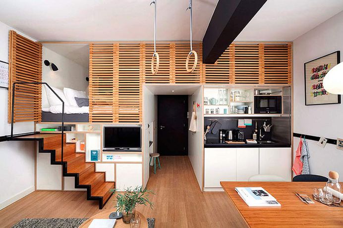 50 Small Studio Apartment Design Ideas (2019) – Modern, Tiny & Clever - InteriorZine #design #furniture #modernfurniture #interior #decor