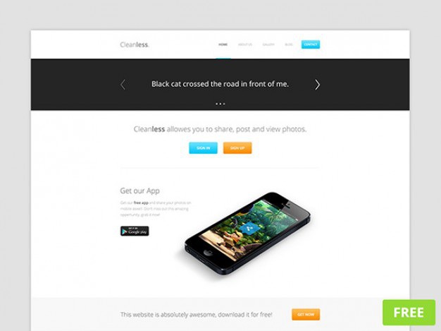 Cleanless psd website template | freebiesbug Free Psd. See more inspiration related to Design, Template, Web, Website, Web design, Ui, Psd, Website template, Horizontal, Freebie and Layered on Freepik.