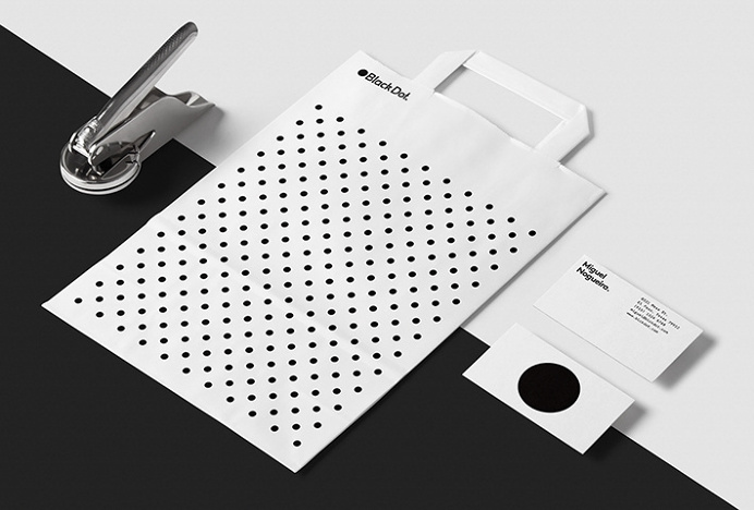 Black Dot. by A&A #graphic design #bag #business card