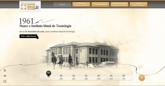 Instituto Mauá de Tecnologia: 50 anos on the Behance Network #website #brazil #retro #vintage