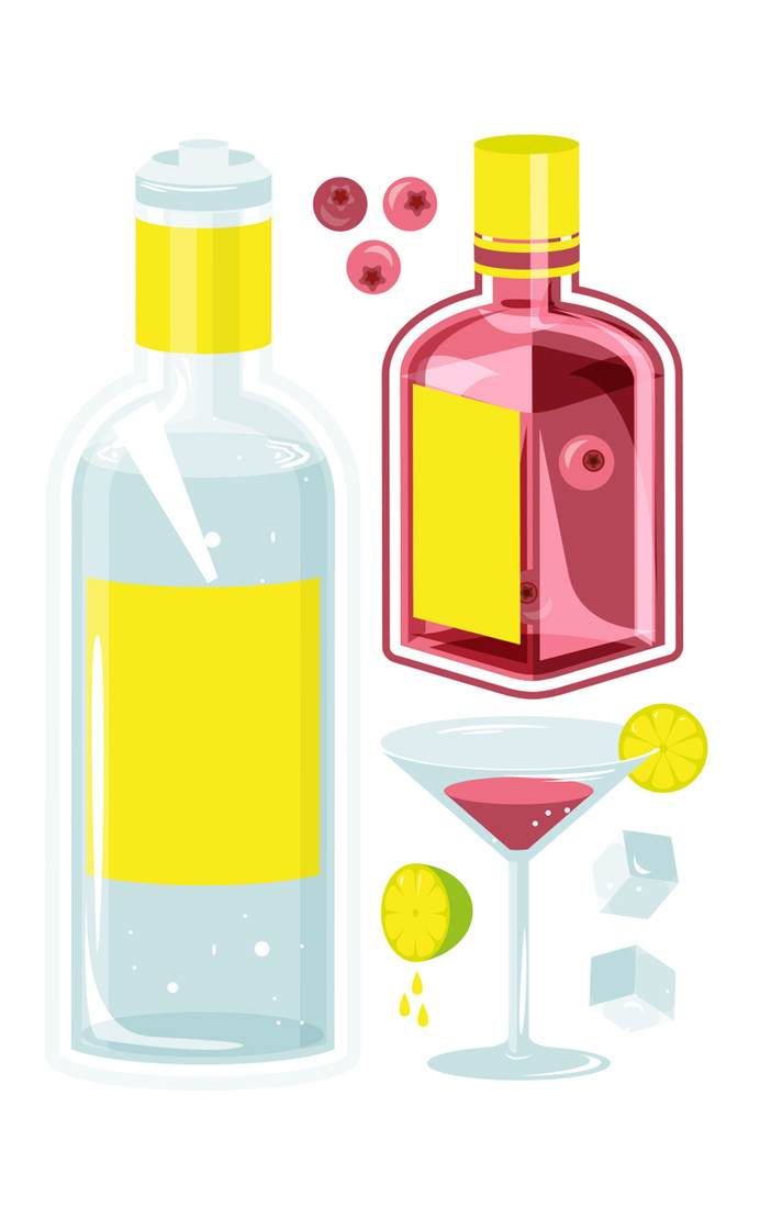 Cocktail illustration. Personal work on studio pik graphic design #glass #illustration #cocktail
