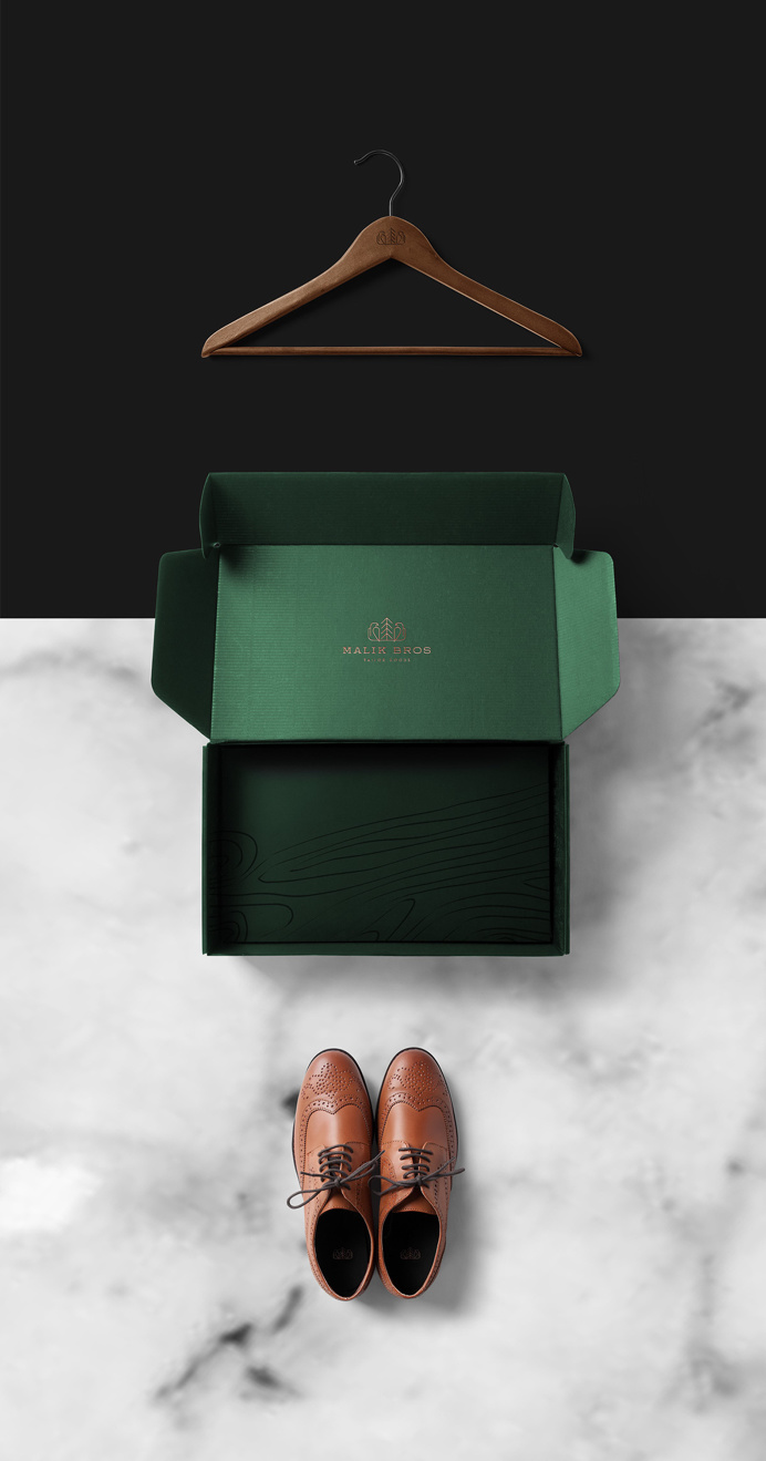 Malik Bros - Tailor Goods branding corporate design by Sebastian Bednarek new minimal beautiful green mindsparkle mag business card cardboar