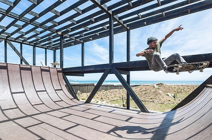 Casa Merello Has a Skateboard Halfpipe Incorporated into the Open Terrace