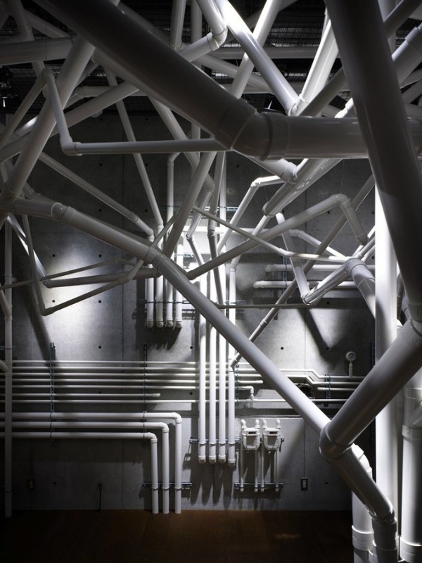 Nature Factory / Suppose Design Office #store #white #pipe #tree