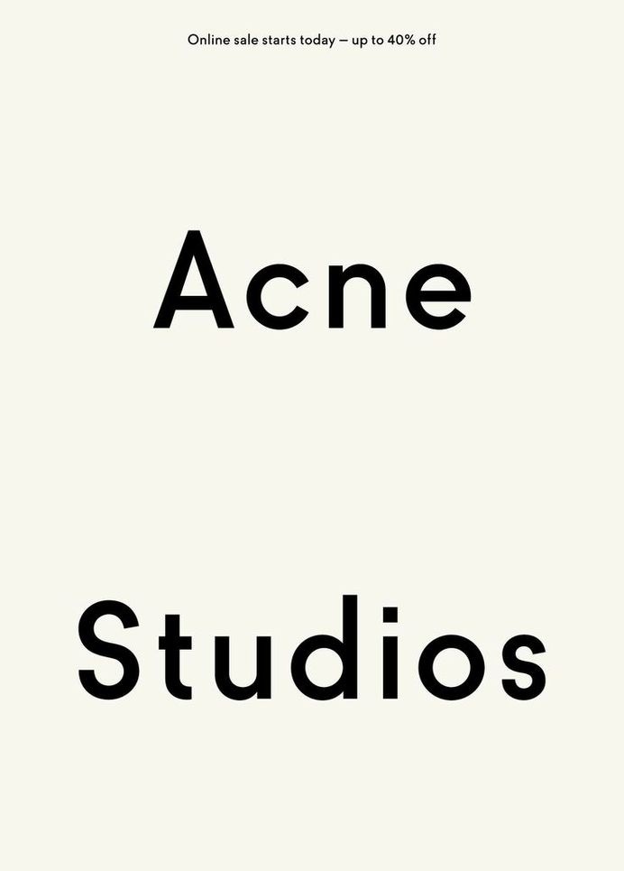 Acne's new typeface by Göran Söderström, Letters From Sweden #typography