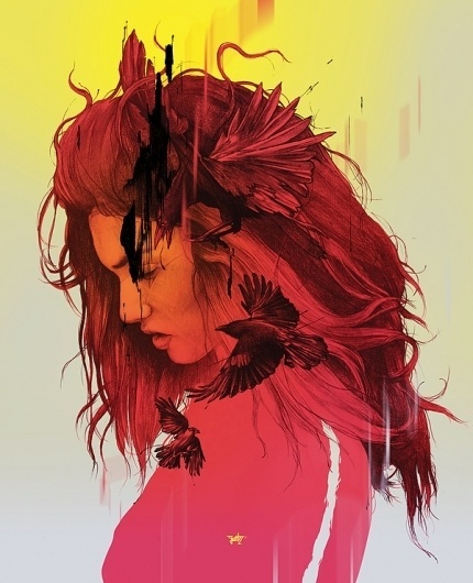 Episodes on the Behance Network #illustration #woman #bird