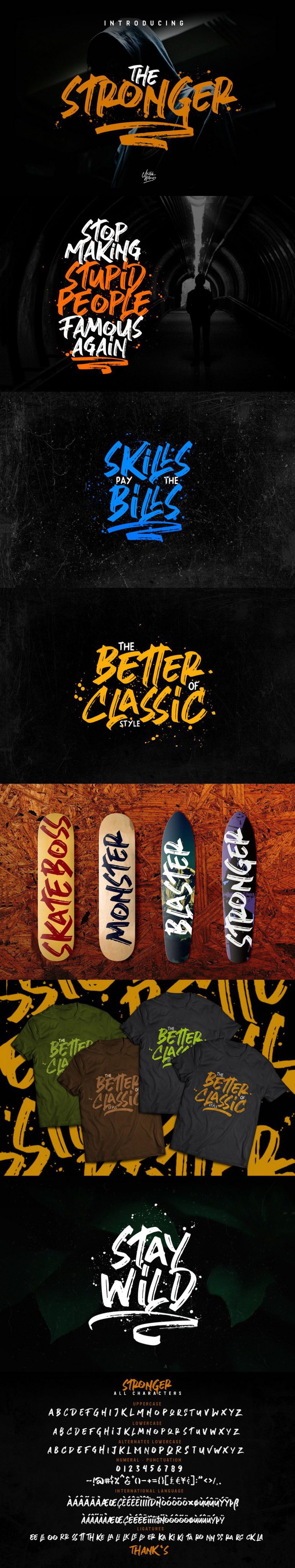 Stronger Urban Brush Font