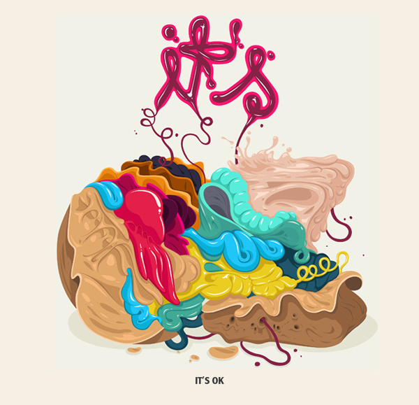 It's Desgutsting #slimy #body #desgutsting #illustration #colors #organic #typography
