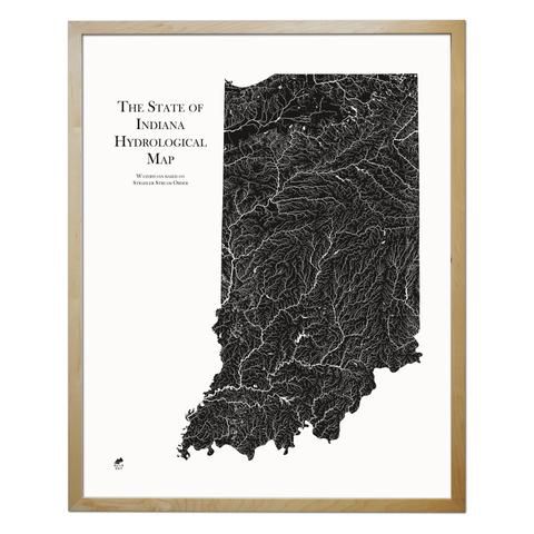 Indiana State Hydrology Map