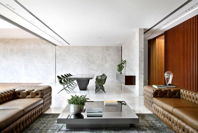 AN House by Guilherme Torres wide deck successfully integrate social spaces #interior #design #decor #home